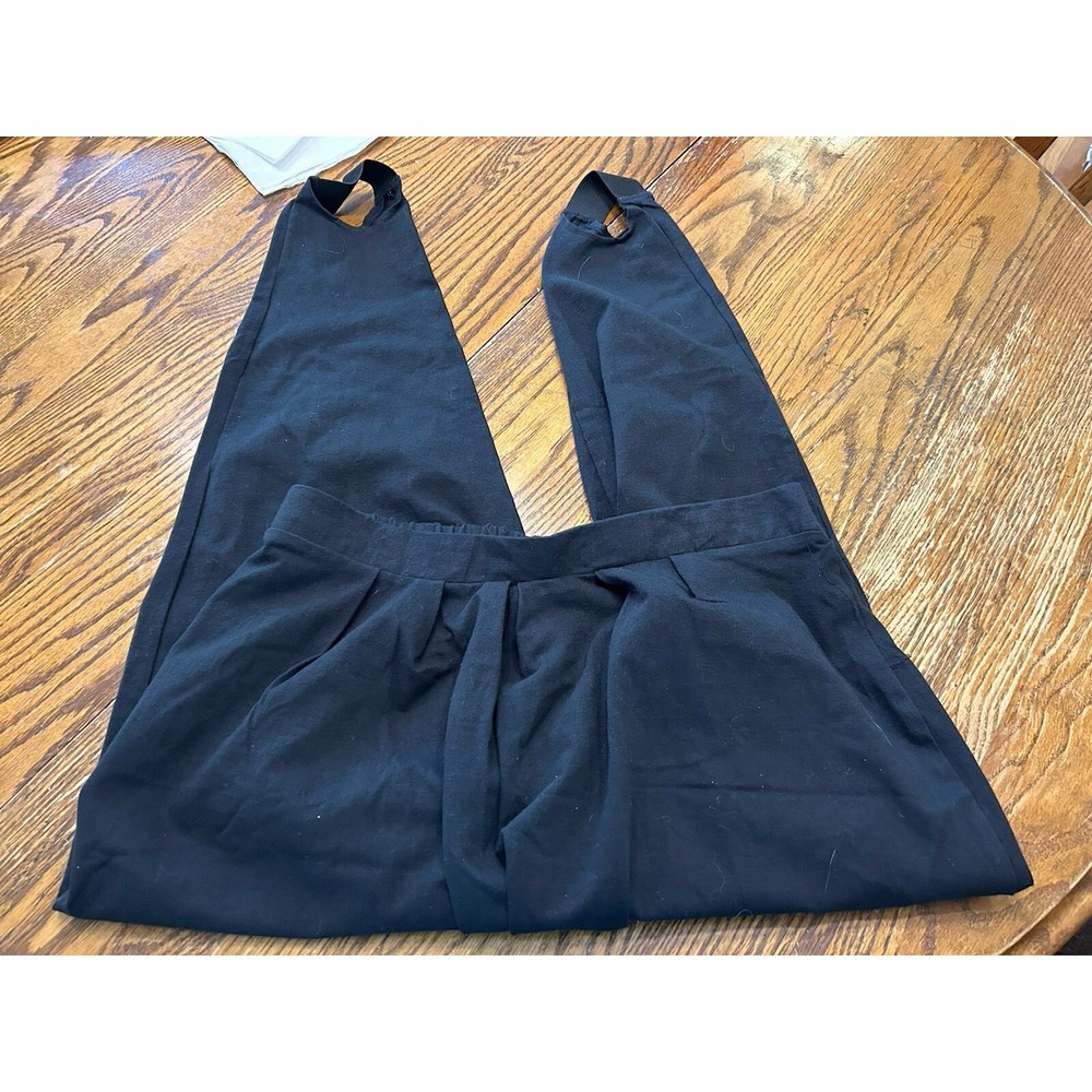 Vtg Black Stirrup Pants Plus Size 18/20 Made USA FARAGI NWT Cotton Spandex